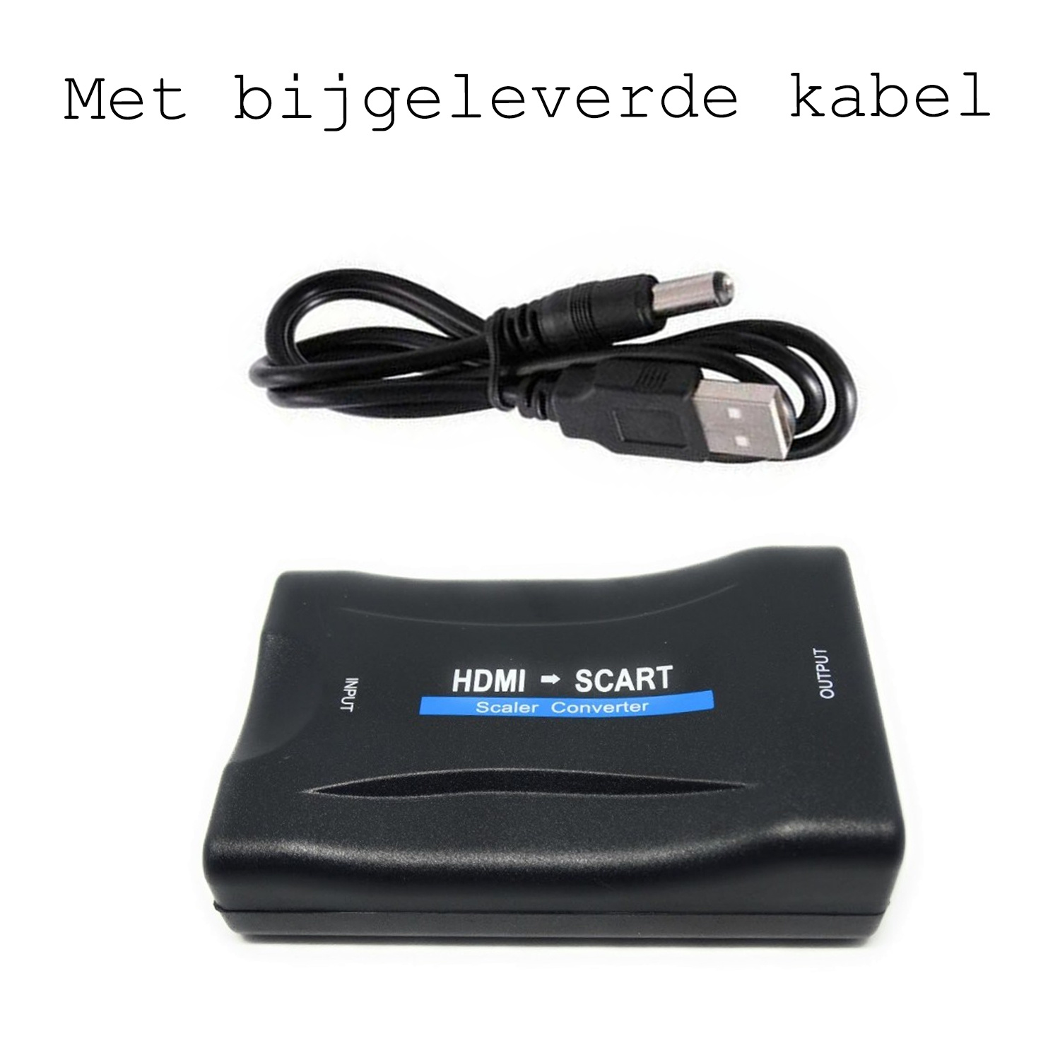 NoXx HDMI Naar Scart Adapter 1080p Kabel Converter HD - HDMI naar Scart kabel - Zwart