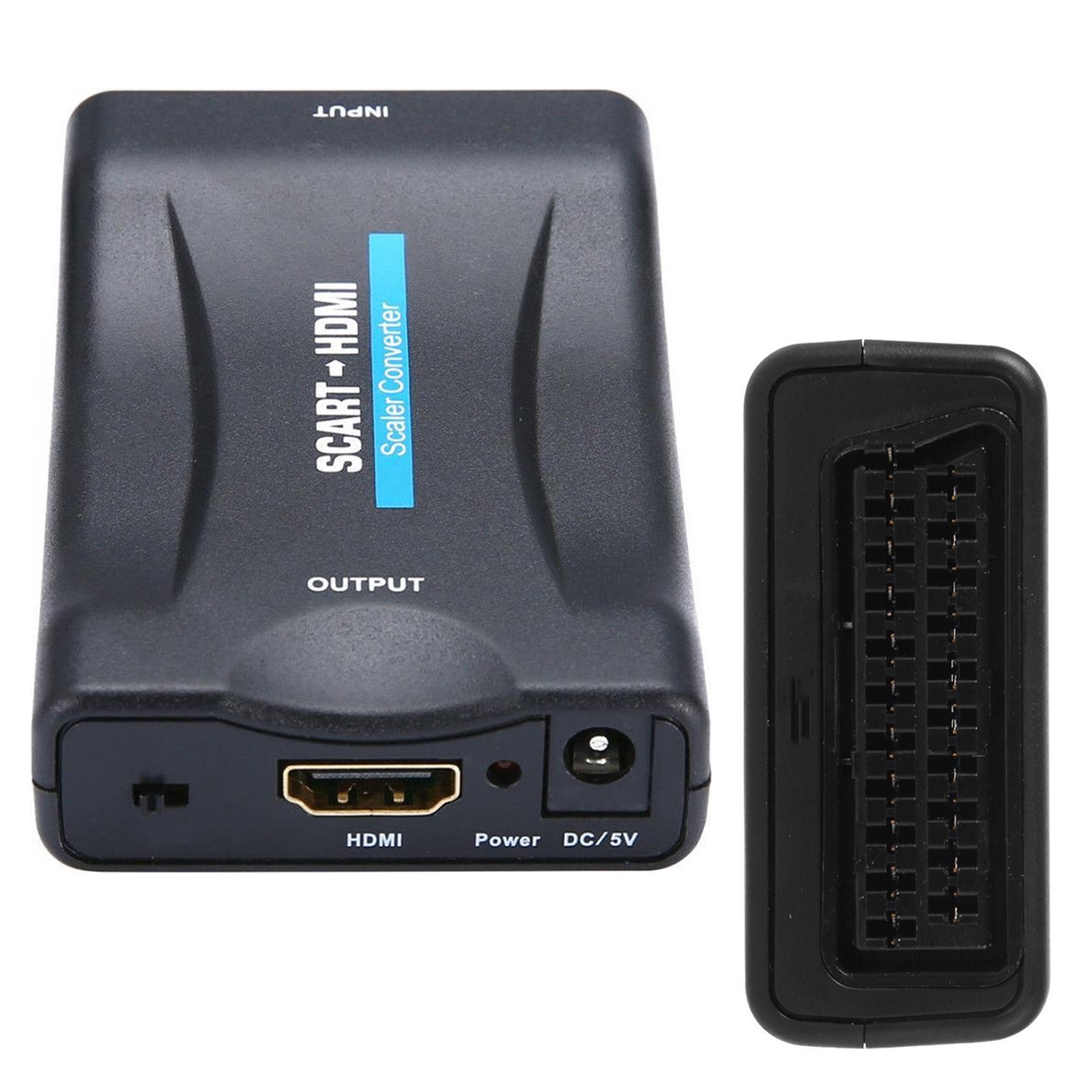 BASEY. Scart Naar HDMI Converter Adapter Kabel HD Scart Naar HDMI Omvormer 1080p - Zwart