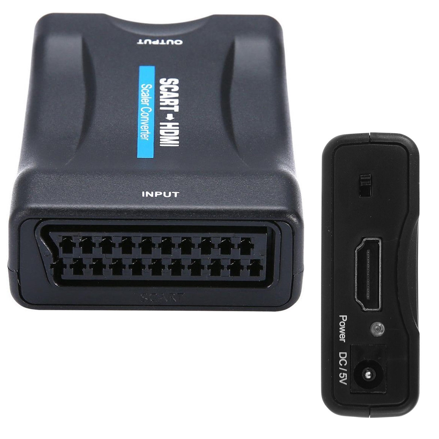 BASEY. Scart Naar HDMI Converter Adapter Kabel HD Scart Naar HDMI Omvormer 1080p - Zwart