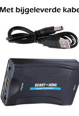 Nomfy Scart Naar HDMI Converter Kabel Adapter Omvormer 1080p - Scart naar HDMI kabel - Zwart