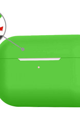 Nomfy Hoesje Geschikt voor Airpods Pro Hoesje Siliconen Case Hoes - Hoesje Geschikt voor Apple Airpods Pro Case - Groen
