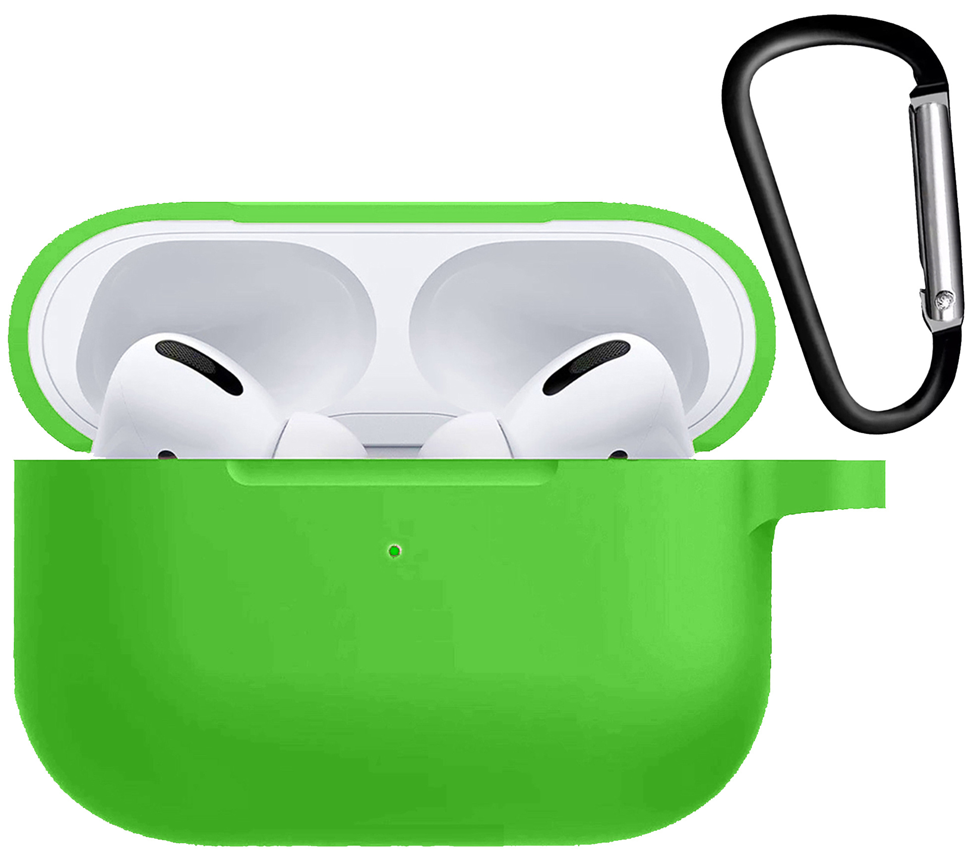Nomfy Hoesje Geschikt voor Airpods Pro Hoesje Siliconen Case Hoes - Hoesje Geschikt voor Apple Airpods Pro Case - Groen
