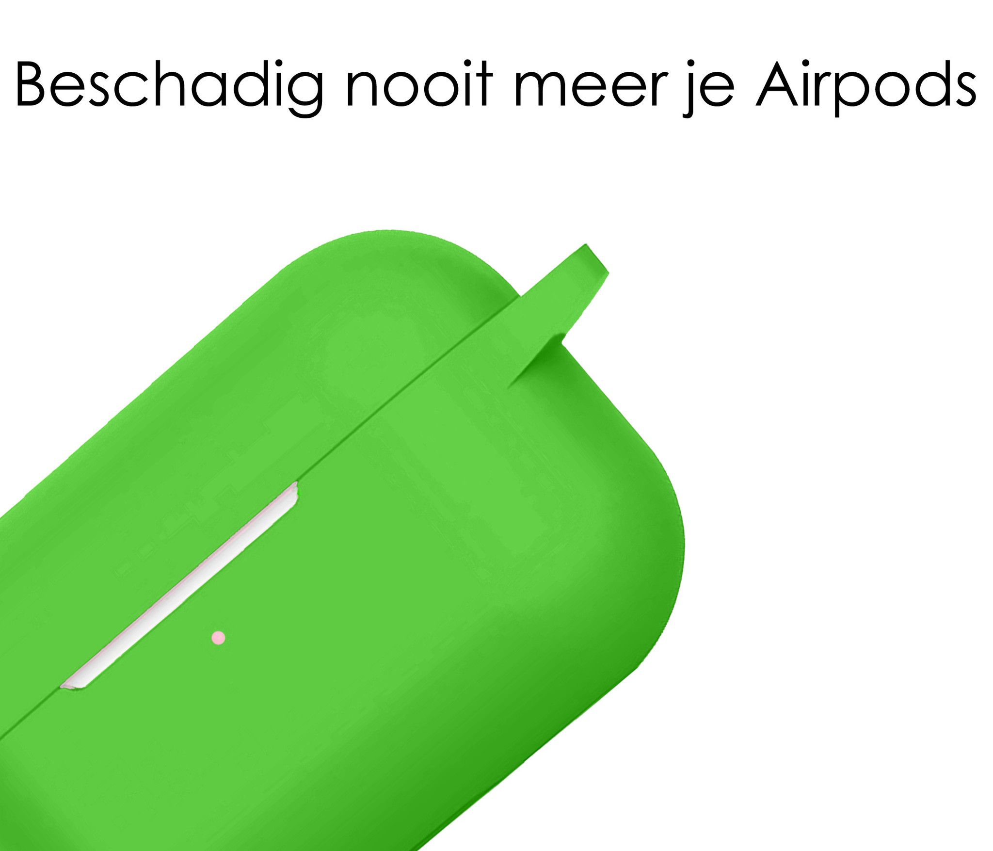 NoXx Hoes Geschikt voor Airpods Pro Hoesje Cover Silicone Case Hoes - Groen - 2x