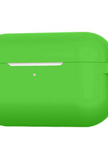 NoXx Hoes Geschikt voor AirPods Pro Hoesje Case Siliconen Cover - Groen - 2x