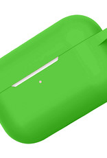 NoXx Hoes Geschikt voor AirPods Pro Hoesje Case Siliconen Cover - Groen