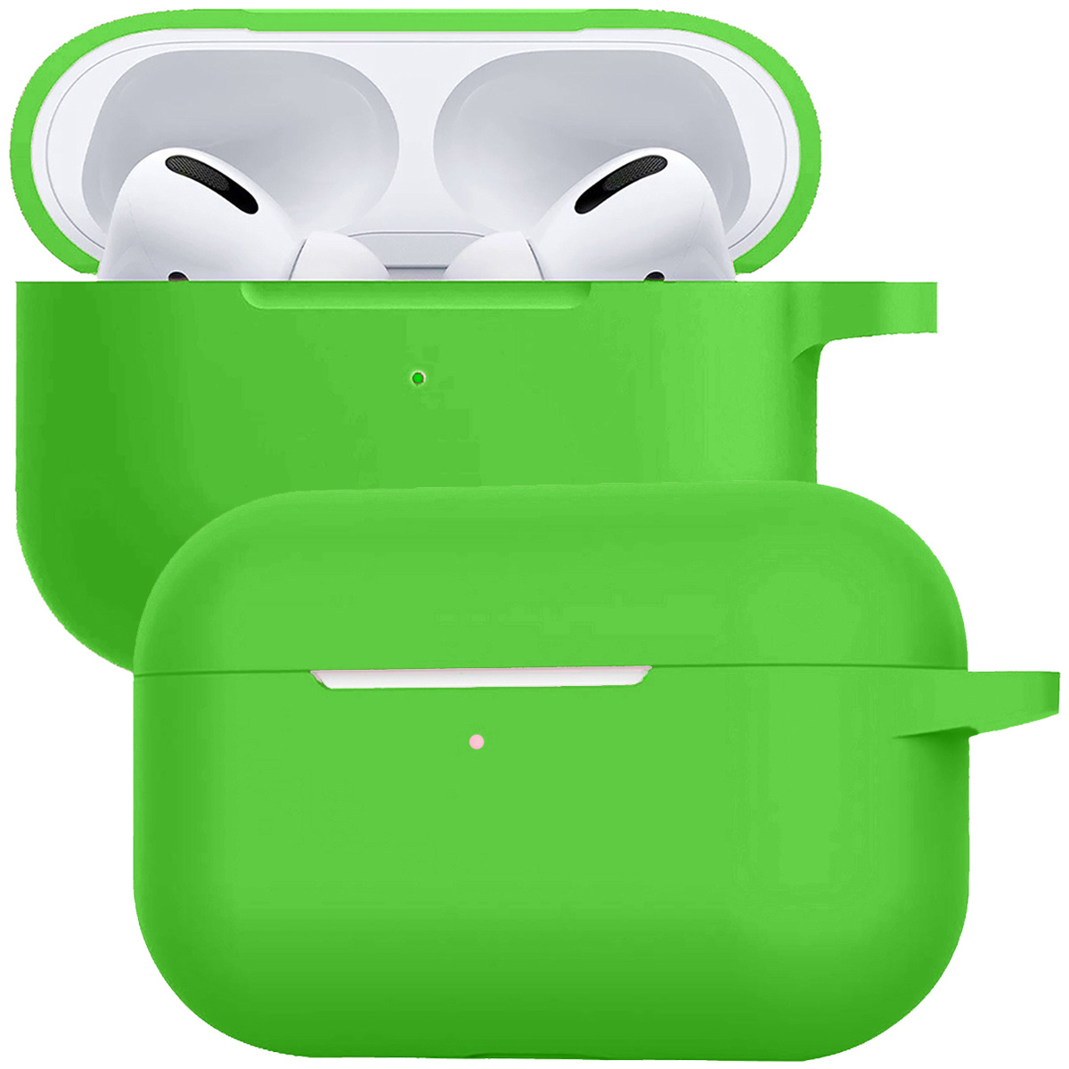 BASEY. Case Geschikt voor Airpods Pro Hoesje Siliconen Hoes Cover - Hoes Geschikt voor Apple Airpods Pro Case Siliconen - Groen