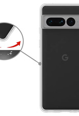 Nomfy Google Pixel 7 Pro Hoesje Siliconen Case Back Cover - Google Pixel 7 Pro Hoes Cover Silicone - Transparant - 2X