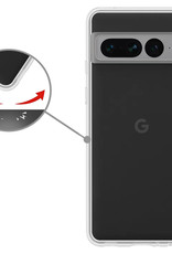 Nomfy Hoesje Geschikt voor Google Pixel 7 Pro Hoesje Siliconen Cover Case - Hoes Geschikt voor Google Pixel 7 Pro Hoes Back Case - Transparant