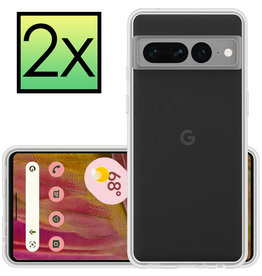 NoXx NoXx Google Pixel 7 Pro Hoesje Siliconen - Transparant - 2 PACK