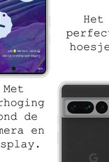 BASEY. Hoes Geschikt voor Google Pixel 7 Pro Hoesje Siliconen Back Cover Case - Hoesje Geschikt voor Google Pixel 7 Pro Hoes Cover Hoesje - Transparant - 2 Stuks