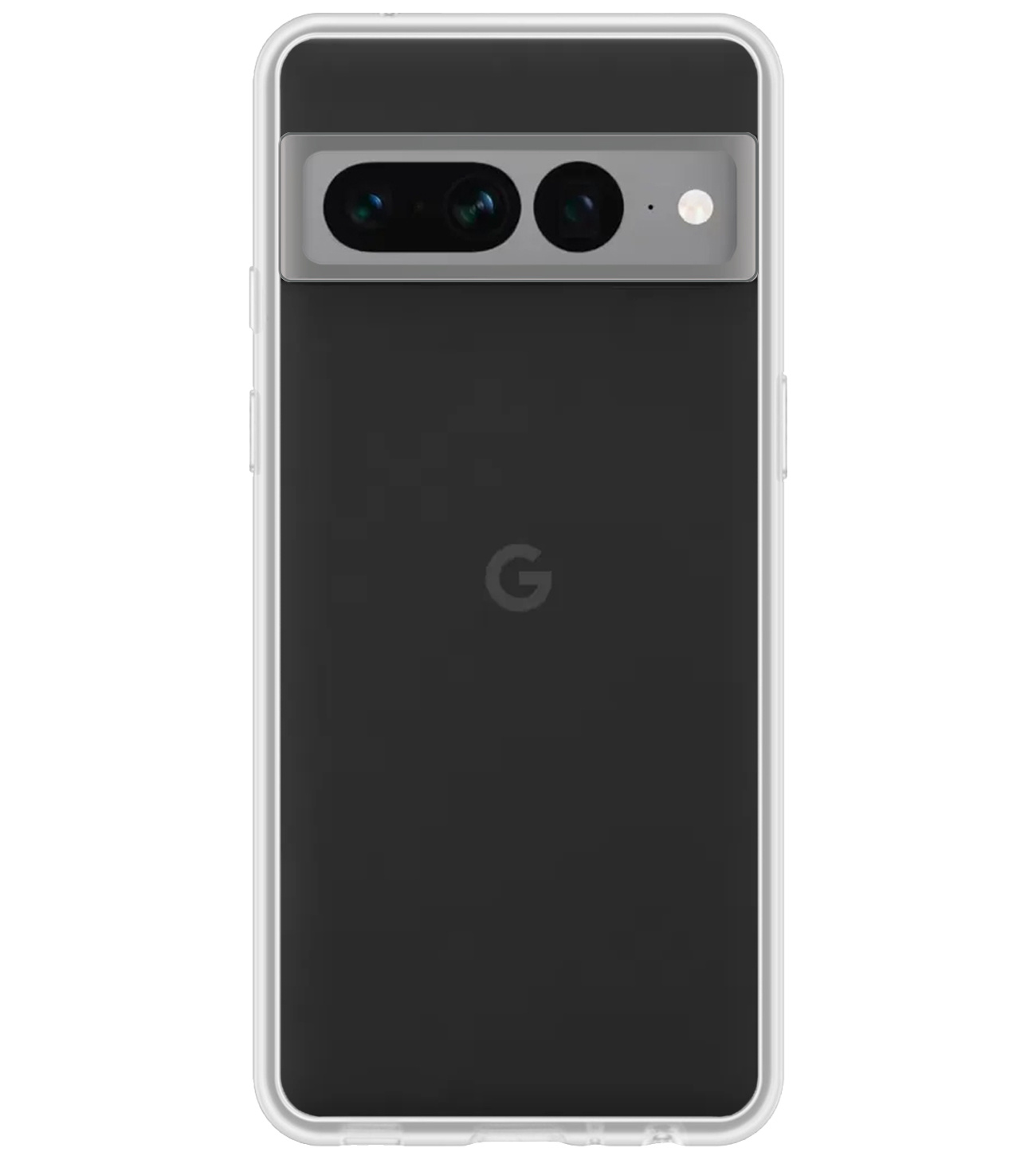 BASEY. Google Pixel 7 Pro Hoesje Siliconen Back Cover Case - Google Pixel 7 Pro Hoes Silicone Case Hoesje - Transparant - 2 Stuks