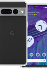 BASEY. Hoes Geschikt voor Google Pixel 7 Pro Hoesje Siliconen Back Cover Case - Hoesje Geschikt voor Google Pixel 7 Pro Hoes Cover Hoesje - Transparant