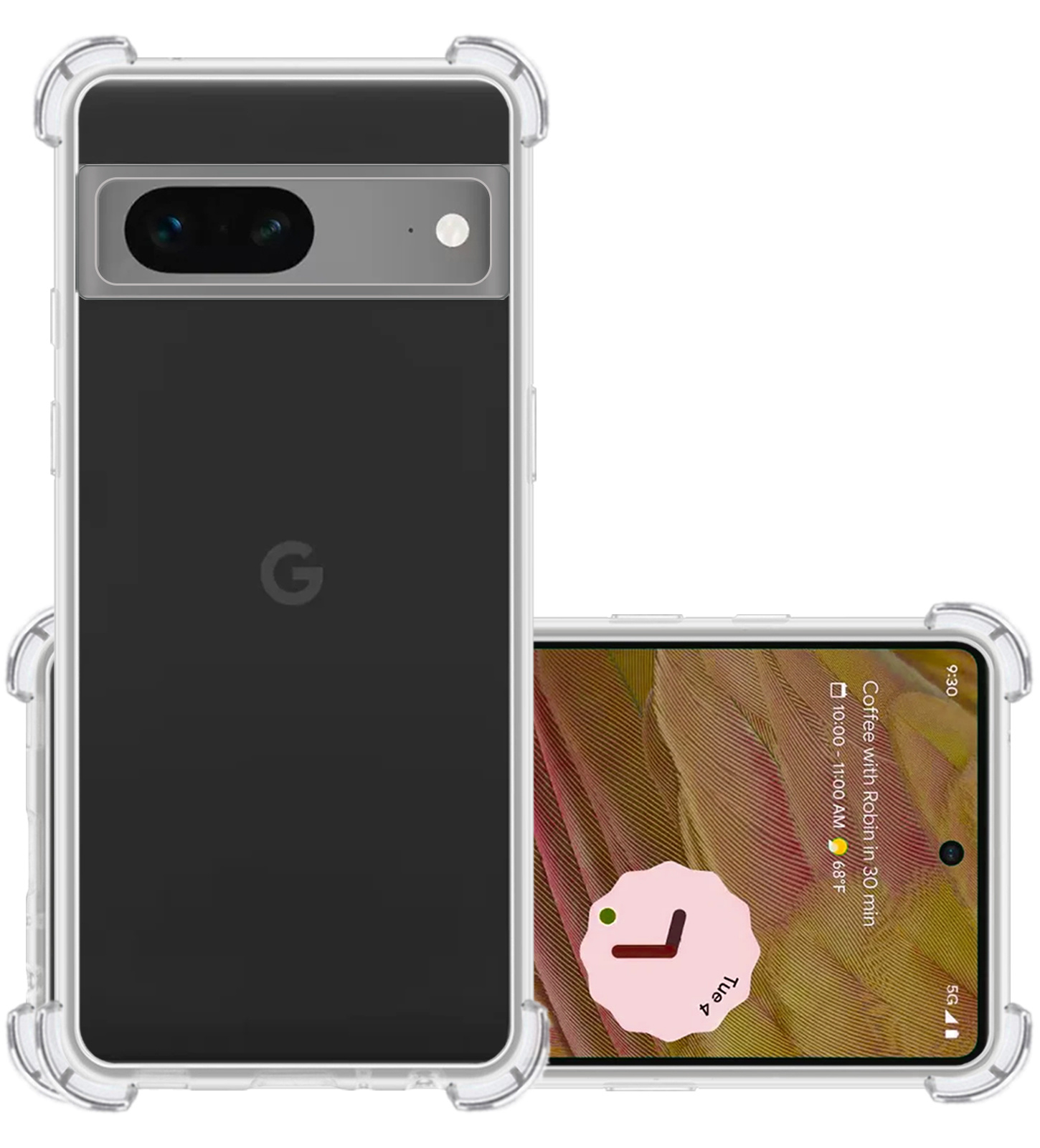 NoXx Hoes Geschikt voor Google Pixel 7 Hoesje Siliconen Cover Shock Proof Back Case Shockproof Hoes - Transparant