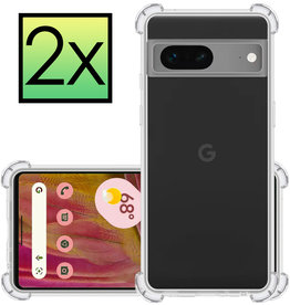 NoXx NoXx Google Pixel 7 Hoesje Shockproof - Transparant - 2 PACK