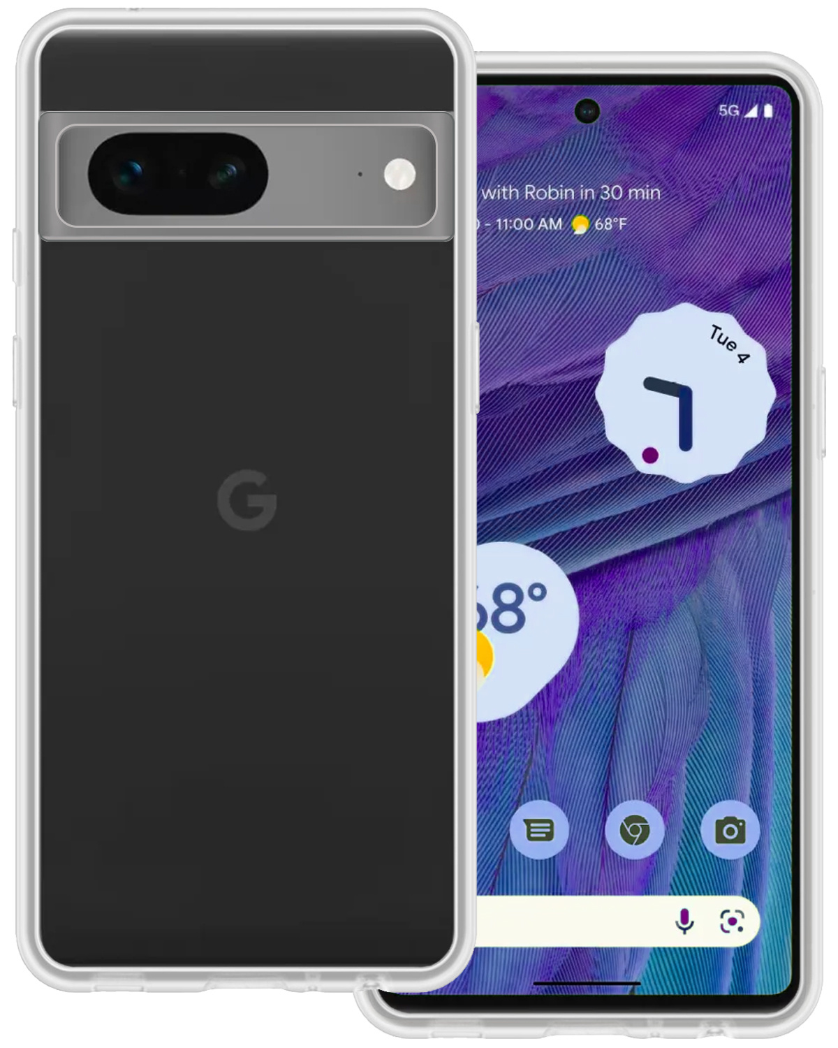 BASEY. Google Pixel 7 Hoesje Siliconen Back Cover Case - Google Pixel 7 Hoes Silicone Case Hoesje - Transparant