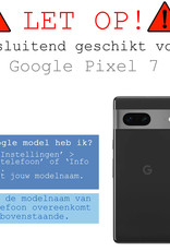 BASEY. Hoes Geschikt voor Google Pixel 7 Hoesje Siliconen Back Cover Case - Hoesje Geschikt voor Google Pixel 7 Hoes Cover Hoesje - Transparant