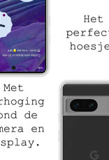 BASEY. Hoes Geschikt voor Google Pixel 7 Hoesje Siliconen Back Cover Case - Hoesje Geschikt voor Google Pixel 7 Hoes Cover Hoesje - Transparant - 2 Stuks