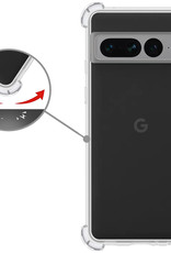 Nomfy Hoesje Geschikt voor Google Pixel 7 Pro Hoesje Shock Proof Cover Case Shockproof - Hoes Geschikt voor Google Pixel 7 Pro Hoes Siliconen Back Case - Transparant