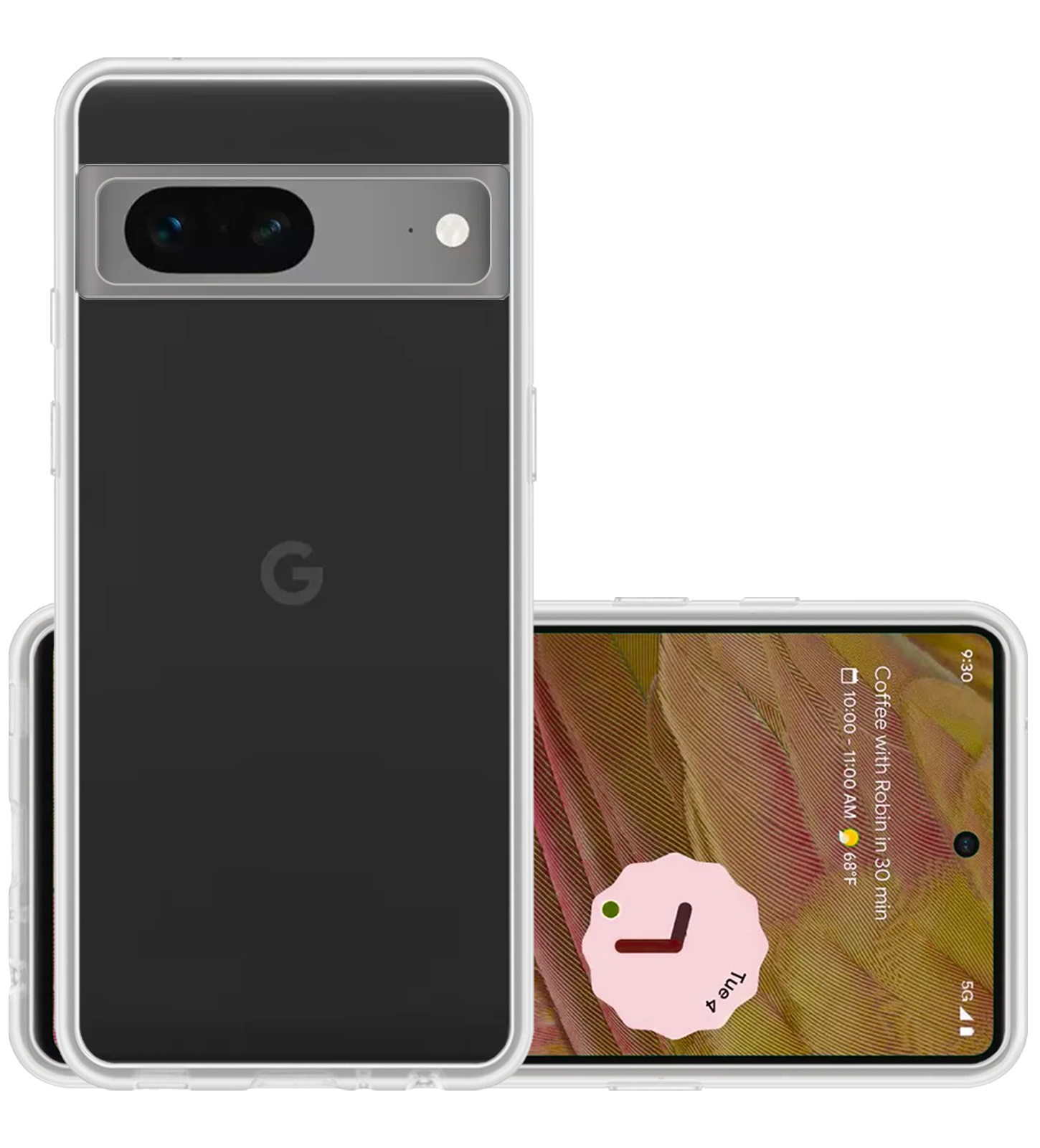 NoXx Google Pixel 7 Hoesje Back Cover Siliconen Case Hoes - Transparant
