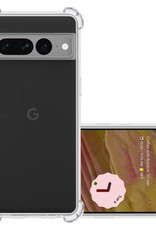 NoXx Hoes Geschikt voor Google Pixel 7 Pro Hoesje Siliconen Cover Shock Proof Back Case Shockproof Hoes - Transparant