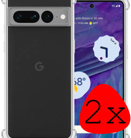 BASEY. BASEY. Google Pixel 7 Pro Hoesje Shockproof - Transparant - 2 PACK