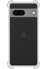 BASEY. Hoes Geschikt voor Google Pixel 7 Hoesje Shock Proof Case Hoes Siliconen Met 2x Screenprotector - Hoesje Geschikt voor Google Pixel 7 Hoes Cover Shockproof - Transparant