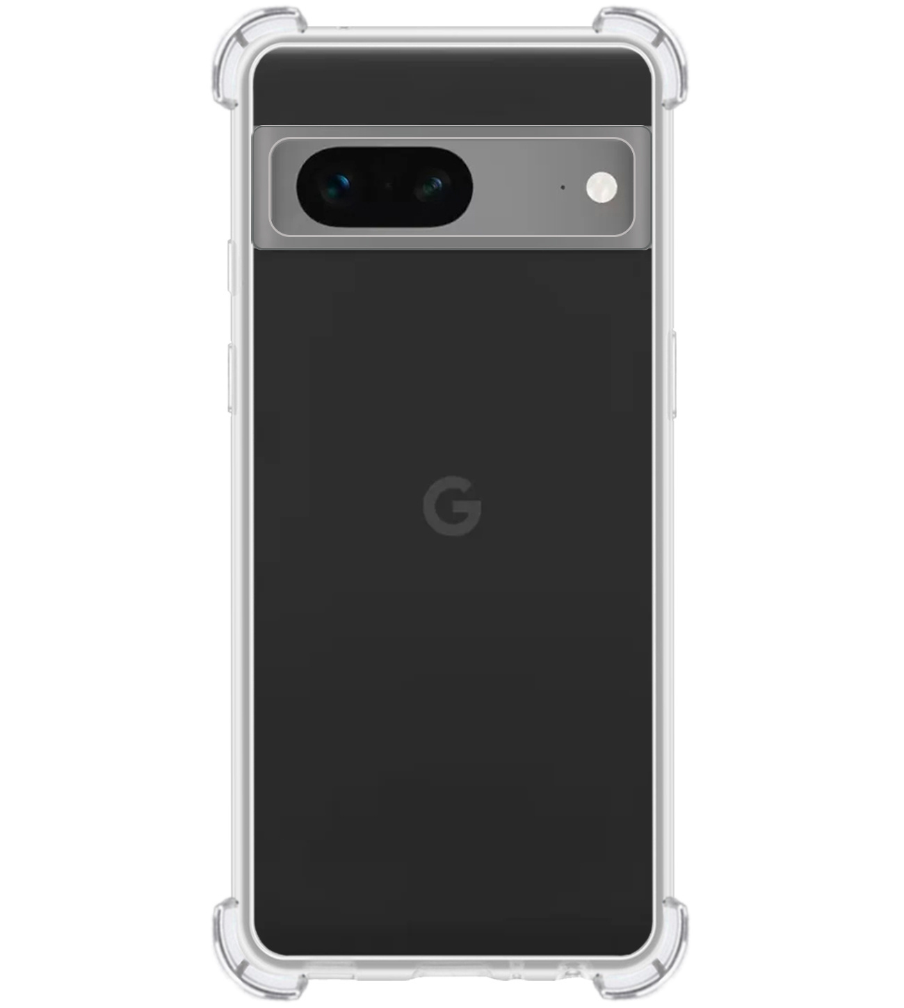 Google Pixel 7 Hoesje Shock Proof Case Hoes Met 2x Screenprotector - Google Pixel 7 Hoes Cover Shockproof Transparant