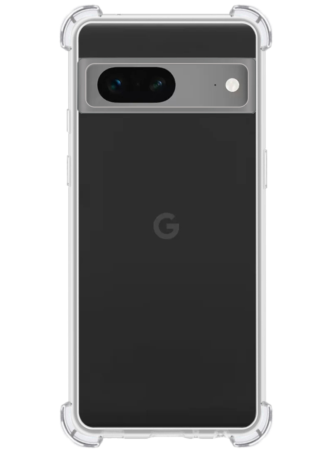 NoXx Hoes Geschikt voor Google Pixel 7 Hoesje Siliconen Cover Shock Proof Back Case Shockproof Hoes Met Screenprotector - Transparant