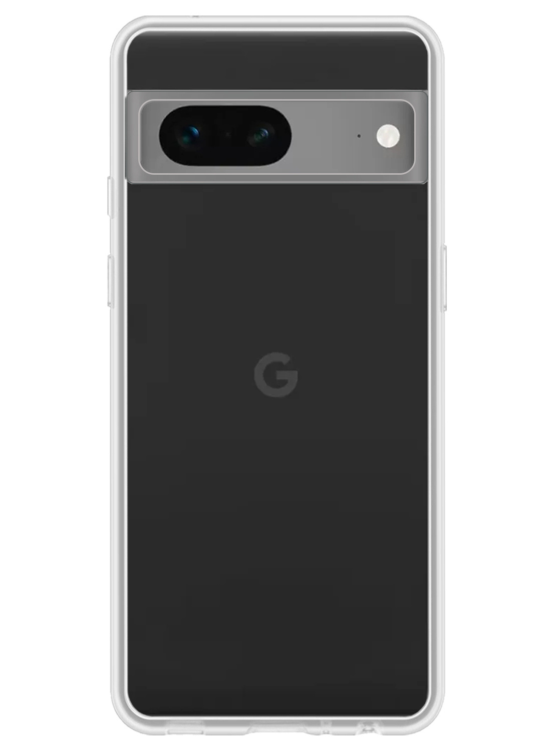 NoXx Hoes Geschikt voor Google Pixel 7 Hoesje Cover Siliconen Back Case Hoes Met Screenprotector - Transparant