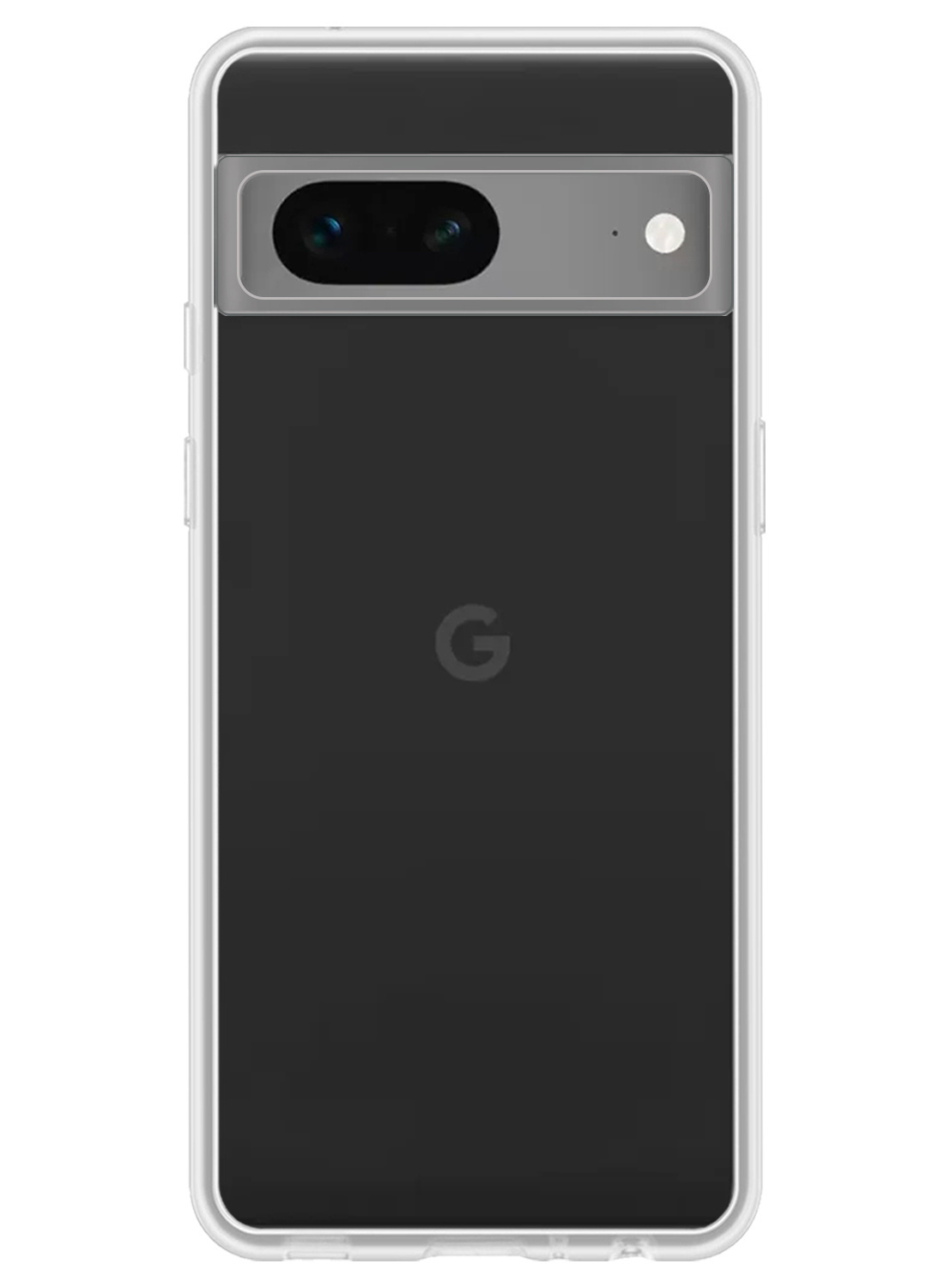 Google Pixel 7 Hoesje Back Cover Siliconen Case Hoes Met 2x Screenprotector - Transparant