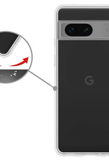 Google Pixel 7 Hoesje Siliconen Case Back Cover Met 2x Screenprotector - Google Pixel 7 Hoes Cover Silicone - Transparant