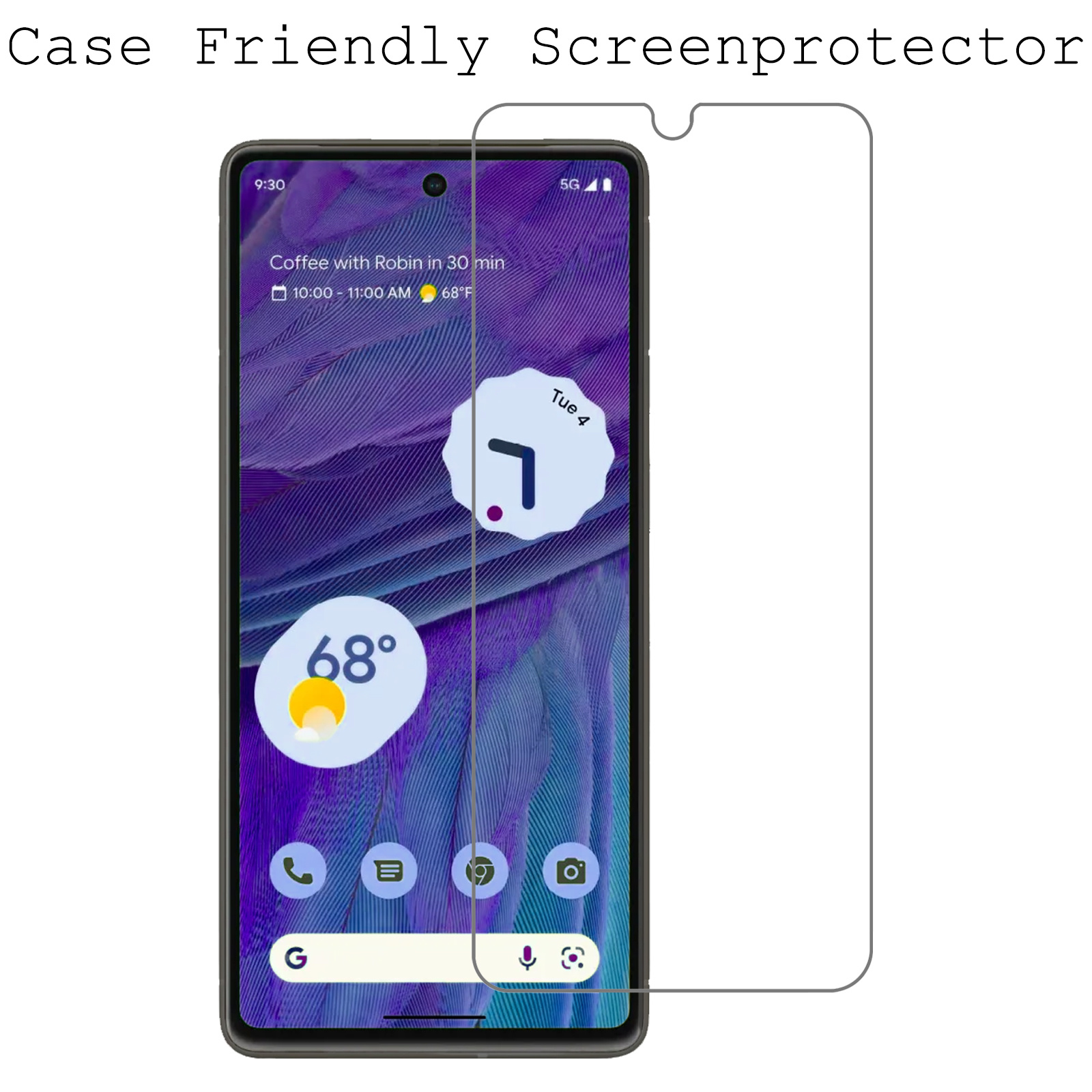BASEY. Screenprotector Geschikt voor Google Pixel 7 Screenprotector Tempered Glass - Screenprotector Geschikt voor Google Pixel 7 Beschermglas Screen Protector Glas - 2 Stuks