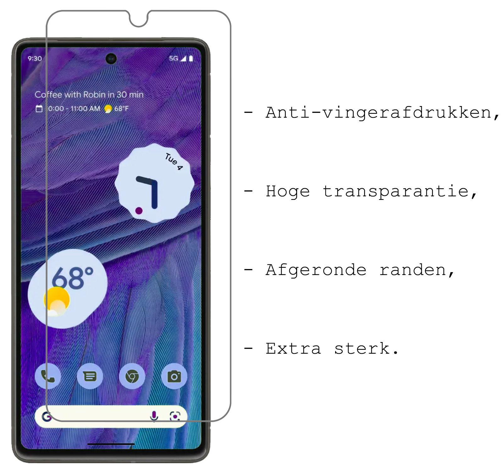 BASEY. Screenprotector Geschikt voor Google Pixel 7 Screenprotector Tempered Glass - Screenprotector Geschikt voor Google Pixel 7 Beschermglas Screen Protector Glas - 3 Stuks