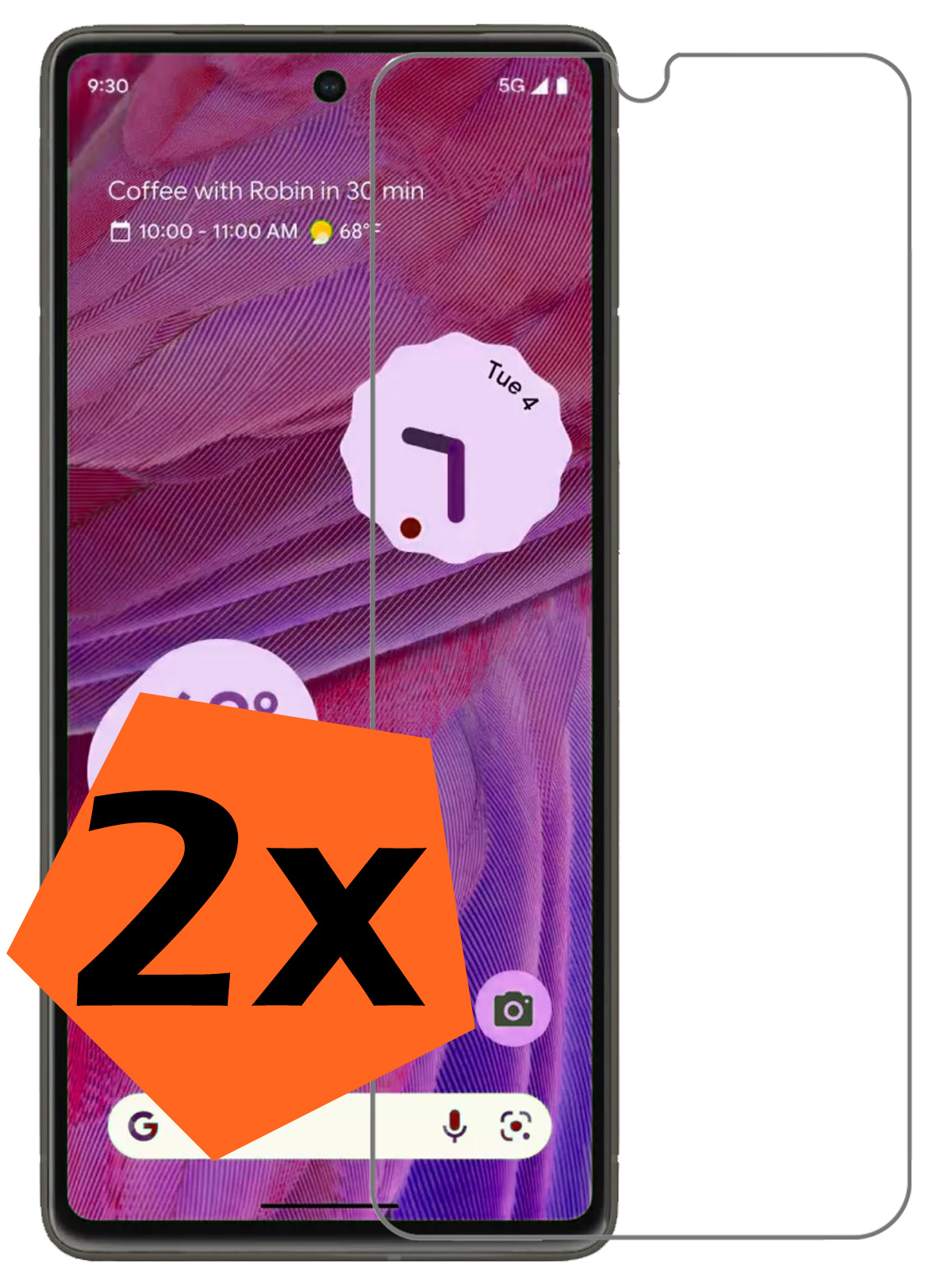 Nomfy Screenprotector Geschikt voor Google Pixel 7 Screenprotector Bescherm Glas Tempered Glass - Screenprotector Geschikt voor Google Pixel 7 Screen Protector - 2 PACK