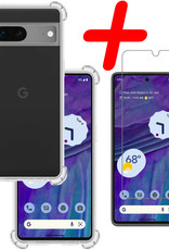 Google Pixel 7 Hoesje Shock Proof Case Hoes Met Screenprotector - Google Pixel 7 Hoes Cover Shockproof Transparant