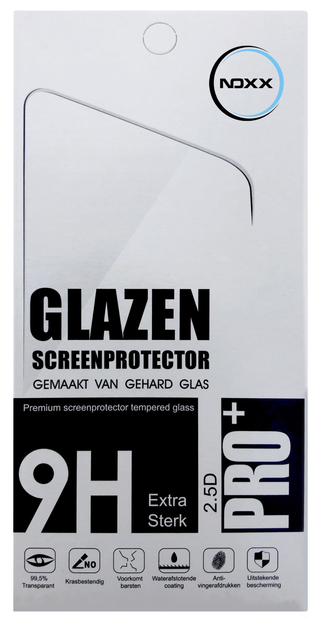 NoXx OPPO A77 Screenprotector Tempered Glass Full Cover Gehard Glas Beschermglas - 3x