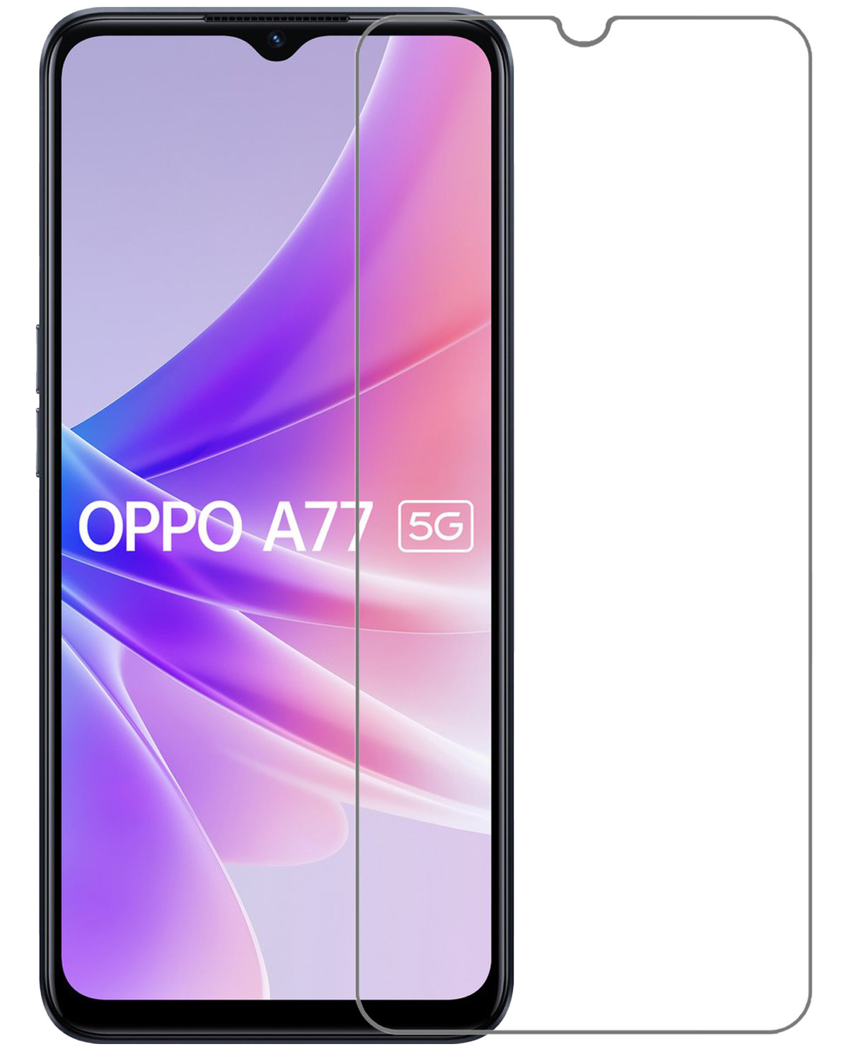 BASEY. OPPO A77 Screenprotector Tempered Glass - OPPO A77 Beschermglas Screen Protector Glas