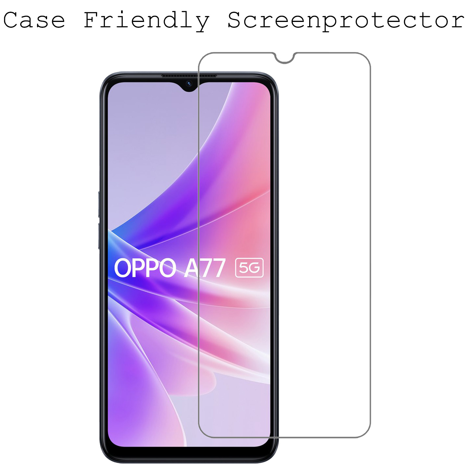 BASEY. OPPO A77 Screenprotector Tempered Glass - OPPO A77 Beschermglas Screen Protector Glas