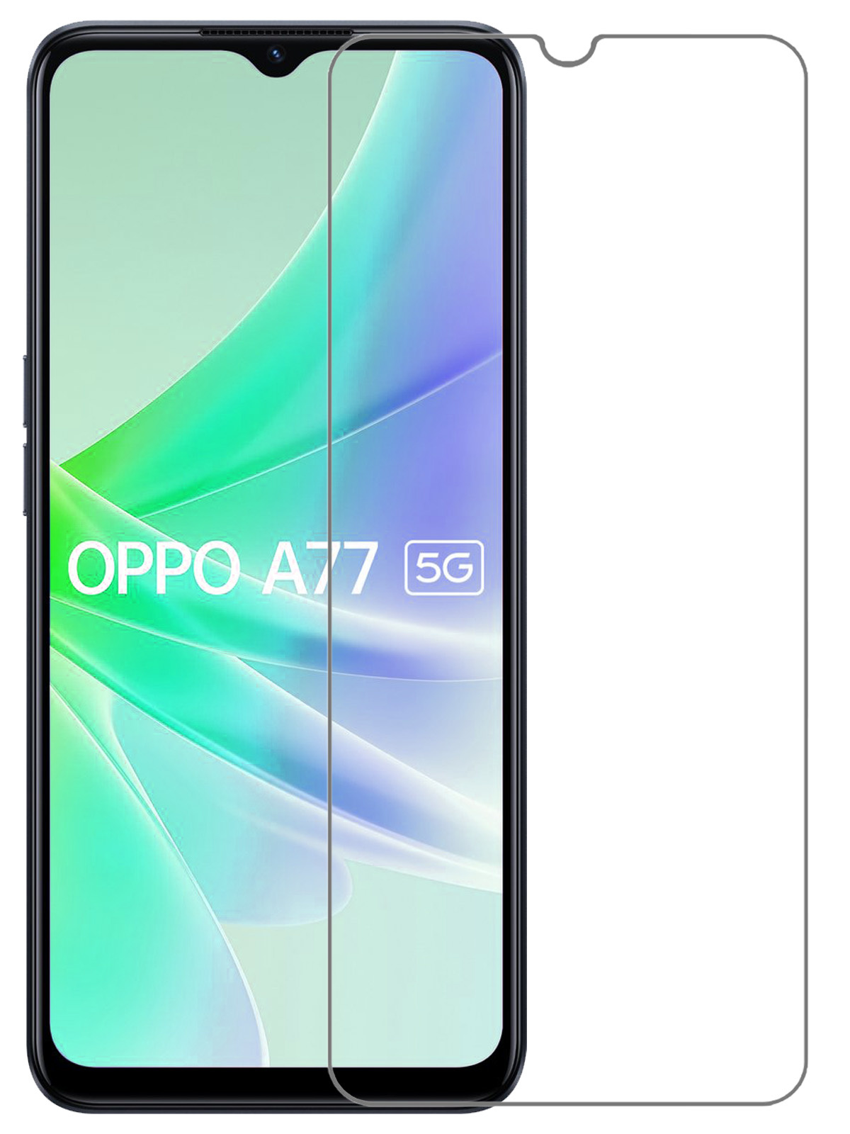 NoXx Screenprotector Geschikt voor OPPO A77 Screenprotector Tempered Glass Gehard Glas Beschermglas