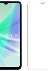 NoXx Screenprotector Geschikt voor OPPO A77 Screenprotector Tempered Glass Gehard Glas Beschermglas - 3x
