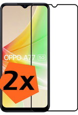 Nomfy OPPO A77 Screenprotector Bescherm Glas Tempered Glass Full Cover - OPPO A77 Screen Protector - 2x
