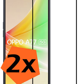 Nomfy Nomfy OPPO A77 Screenprotector Glas Full Cover - 2 PACK