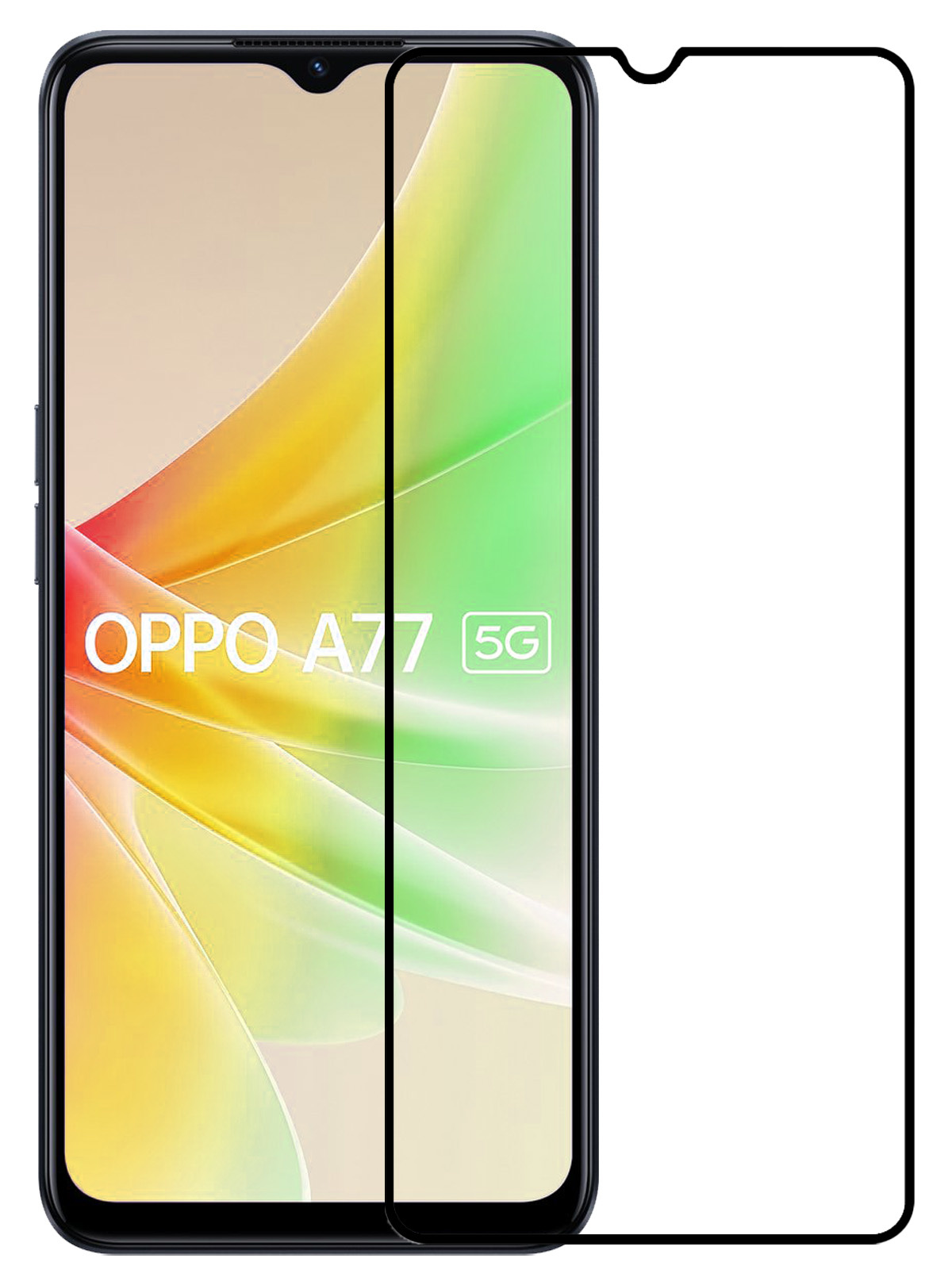 Nomfy OPPO A77 Screenprotector Bescherm Glas Tempered Glass Full Cover - OPPO A77 Screen Protector