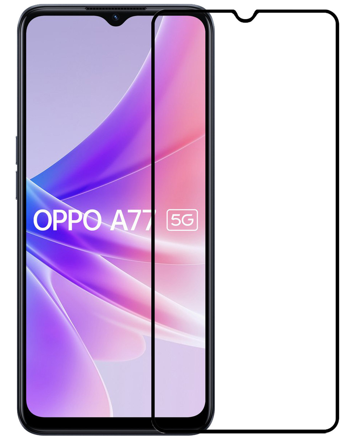 BASEY. Screenprotector Geschikt voor OPPO A77 Screenprotector Beschermglas Full Cover - Screenprotector Geschikt voor OPPO A77 Screen Protector Full Cover