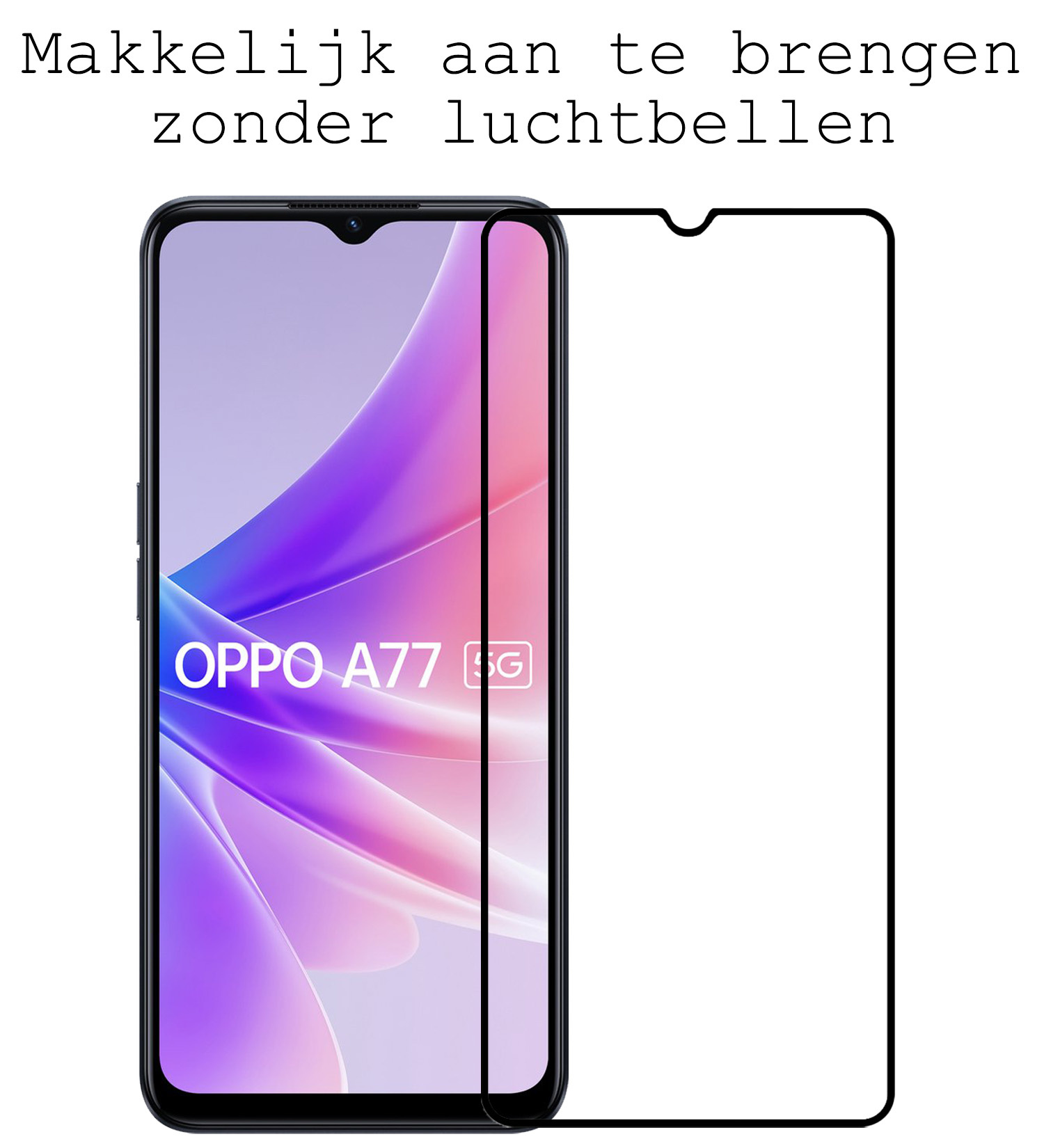 BASEY. Screenprotector Geschikt voor OPPO A77 Screenprotector Beschermglas Full Cover - Screenprotector Geschikt voor OPPO A77 Screen Protector Full Cover