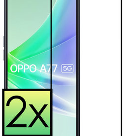 NoXx NoXx OPPO A77 Screenprotector Glas Full Cover - 2 PACK