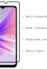 BASEY. Screenprotector Geschikt voor OPPO A77 Screenprotector Beschermglas Full Cover - Screenprotector Geschikt voor OPPO A77 Screen Protector Full Cover - 2 Stuks