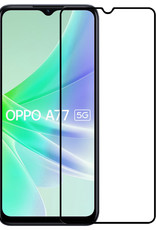 NoXx Screenprotector Geschikt voor OPPO A77 Screenprotector Tempered Glass Gehard Glas Full Cover