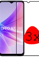 BASEY. Screenprotector Geschikt voor OPPO A77 Screenprotector Beschermglas Full Cover - Screenprotector Geschikt voor OPPO A77 Screen Protector Full Cover - 3 Stuks