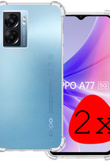 BASEY. Hoes Geschikt voor OPPO A77 Hoesje Shock Proof Case Hoes Siliconen - Hoesje Geschikt voor OPPO A77 Hoes Cover Shockproof - Transparant - 2 Stuks